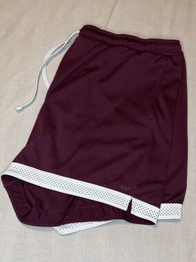 DSG Maroon Athletic Mesh Shorts